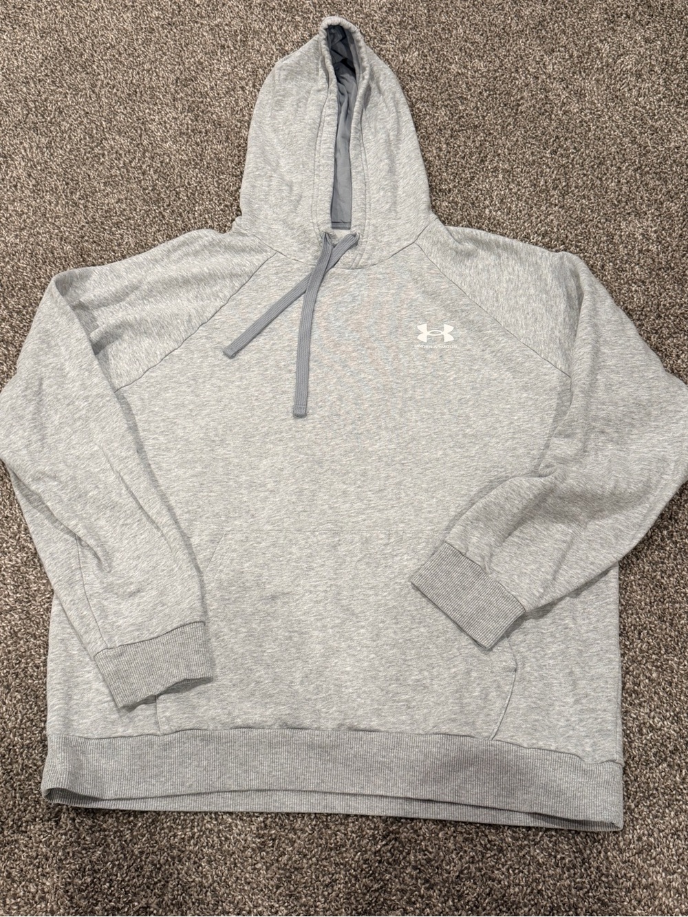 Mens Under Armour LG Light Gray Pullover Hoodie